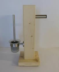 Porte De Papier Hygienique En Bois Massif Nature Ensemble De Toilette En Acier Inoxydable In 2020