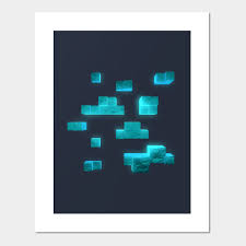 Diamond, pickaxe icon icon search engine. Diamond Ore 3d Minecraft Cartel E Impresion Artistica Teepublic Mx