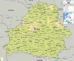 Andrei kobyakov, primer ministro) independencia: Mapa Fisico Grande De Bielorrusia Con Carreteras Ciudades Y Aeropuertos Belarus Europa Mapas Del Mundo