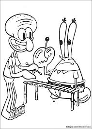Bob Esponja Para Colorear Calamardo
