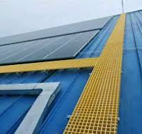 Solar FRP Walkway For Solar Panel Rooftop Maintain