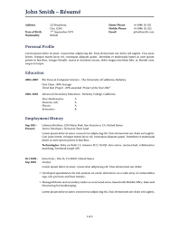 Epingle Sur Resume Form