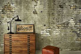 World Indus Papier Peint Effet Mur Use 384 X 270 Cm Maisons Du Monde 149 Papier Peint Murs Patines Style Loft