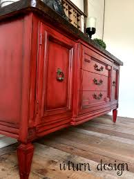 Farmhouse Red Painted Furniture By Uturn Design Red Painted Furniture Painted Furniture Funky Painted Furniture