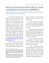 Bil hasil tanah in english. How Do Economies Define Micro Small And Medium Enterprises