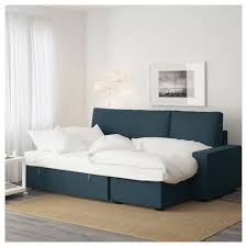 Vilasund Slaapbank Met Chaise Longue Hillared Donkerblauw Ikea Slaapbank Hoekbank Bedden Opslag