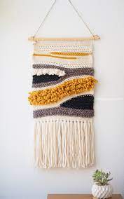Home decor crochet wall hanging. How To Make Your Own Woven Crochet Wall Hanging One Dog Woof