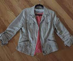 I Have This Jacket Like The Style But The Fabric Is Linen And Wrinkles Too Easily Jackets Leather Jacket Military Jacket