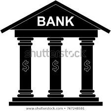 Silhouette Black And White Bank Financial Icon Clip Art With Dollar Sign Black And White Icon Bank Financial