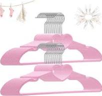 Amazon.com: ZRKFSR Plastic Hangers 30 Pack, Pink Hangers ...