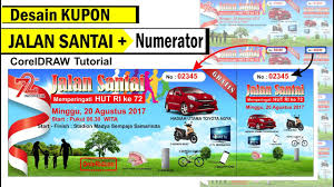 Percetakan bekasi printing menerima pemesanan cetak tiket parkir / karcis parkir bw dan full colour. Desain Kupon Jalan Santai Dengan Numerator Tutorial Coreldraw Youtube