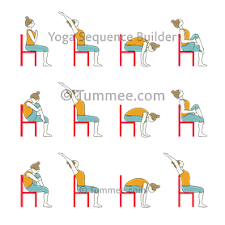 Sun Salutation Variation Sitting On Chair Yoga Surya Namaskar Variation Sitting On Chair Yoga Sequences Benefits Variations And Sanskrit Pronunciation Chair Yoga Sequence Chair Yoga Chair Pose Yoga