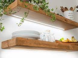 Floating Shelf With Led Lights Kitchen Shelving Free Etsy In 2021 Floating Shelves Shelves Floating Shelf Kitchen