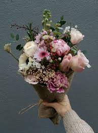 Bunch One Peonies Wax Flowers Flowers