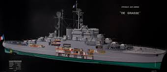 In 1936, the french navy was trying to find a way to rearm its fleet to compete with the rest of the major european powers. De Grasse Anti Aircraft Cruiser Original Vintage Poster By Yves Mareschal