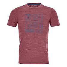 ortovox m 120 merino cool tec puzzle t shirt dark blood