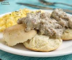 Image result for sausage gravy biscuits