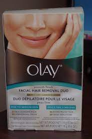 Start with olay skin guarding balm to condition your skin. Olay Smooth Finish Facial Hair Removal Duo