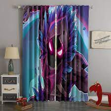 3d Printed Fortnite Style Custom Living Room Curtains Curtains Curtains Living Room Game Room Decor