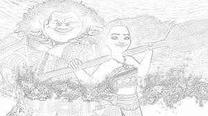 Moana has an unusual princess story who struggles to save her people. Moana And Maui Coloring Page Mimi Panda