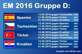 Trotz drückender überlegenheit hat spanien bei der em 2021 zum auftakt in gruppe e einen herben dämpfer hinnehmen müssen. Em 2016 Gruppe D Mit Spanien Fussball Em 2016