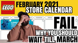 The lego store calendar for march has been uploaded to the official online store, revealing the month's upcoming offers and a few previously unknown promotions. Lego February 2021 Promotional Calendar Fail Brickhubs