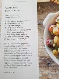 Warm Tiny Potato Salad Tiny Potato Summer Recipes Favorite Recipes
