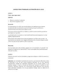 Juega juegos gratis en línea en paisdelosjuegos.com.co, la máxima zona de juegos para chicos de toda edad! Juegos Para Trabajar La Atencion En El Aula Juego 1 Titulo Que Objeto Falta Objetivos Mejorar Y Mantener La Atenc Juegos Educacion Infantil Educacion