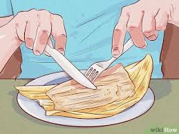 Spread 1 tablespoon (14.8 grams) of filling through the center of the dough. How To Eat Tamales 9 Steps With Pictures Wikihow