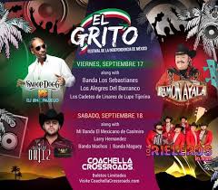 Songkick is the first to know of new tour announcements and concert information, so if your favorite artists are not currently on tour, join songkick. El Grito Los Rieleros Del Norte Gerardo Ortiz Mi Banda El Mexicano Larry Hernandez Coachella Crossroads September 18 2021 Allevents In