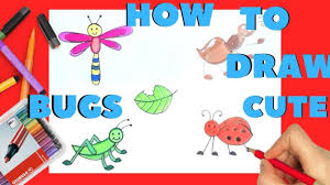 How To Draw Bugs For Kids Easy Ladybug Dragonfly Ant Cricket Garden Bugs Kids Drawing Draw Easy Bugs Drawing Drawing For Kids Easy Kids