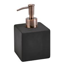 Distributeur De Savon En Ceramique Noire Aquanova Porte Savon Accessoires Salle De Bain Savon