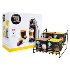 Make the perfect morning cup of coffee with the de'longhi nescafé dolce gusto genio single serve coffee maker and espresso machine. Nestl Nescafe Dolce Gusto Genio Coffeemaker With Starbucks Coffee And Rack Silver Black From Nestle Accuweather Shop