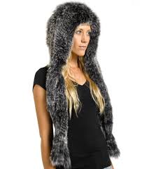 Maybe you would like to learn more about one of these? Black Frost Knitted Hood Scarf Fox Fur Fursource Com