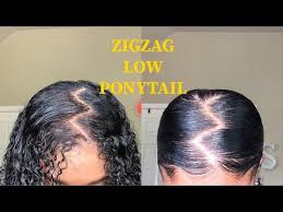 Sleek Zigzag Low Ponytail Tutorial Natural Hair Youtube Natural Hair Styles Low Ponytail Edges Hair