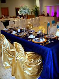 Queen B S Buzz Word Food And Design Decisions How They Get Done Royal Blue And Gold Gold Wedding Decorations Wedding Theme Centerpieces