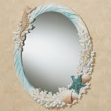 Coral Medley Coastal Oval Wall Mirror Oval Wall Mirror Beach Themed Mirrors Coastal Mirrors