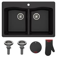 We did not find results for: 33 Drop In Undermount Granite 50 50 Double Bowl Kitchen Sink In Black