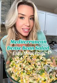 Fácil preparación de ensaladas de frijoles densos