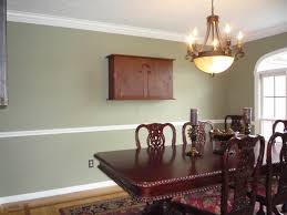 Creamy white walls linger in the background but complement the yellow undertones of the greens, while hints of black offer a bit of sophistication. Dining Rooms With Chair Rails Home Decoration Ideas