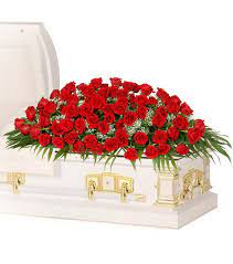 Funeral homes in chicago, il. 100 Red Rose Casket Spray Delux Funeral Florist And Sympathy Flowers In Chicago Il