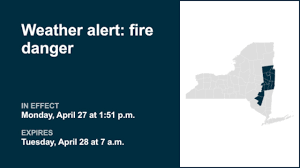 NY weather: Weather alert announced for fire danger in part of New York until Tuesday morning