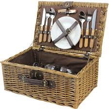 Indeed, the tirrinia large insulated picnic basket is large enough to hold an entire picnic, at 16.8 inches long, 9.7 inches wide, and 10 inches high. 2 Person Wicker Picnic Basket With Cutlery Service Set Inno Stage