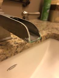 Use the sponge to gently scrub away the stains. How Do I Remove This Hard Water Build Up From My Faucet Fixit