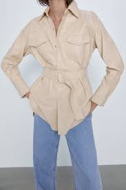 Stylecaster Zara Outfit Zara Fashion Spring Fashion Spring Style Spring Outfits In 2020 Beige Leather Jacket Outfit Beige Leather Jacket Faux Leather Jackets