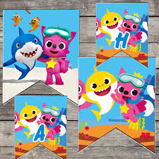 Free printable shark cupcake toppers. Daisy Celebrates Baby Shark Birthday Party Printable Files Shark Theme Birthday Baby Shark Birthday Party Shark Themed Birthday Party