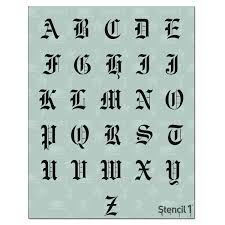 The range of our stencil products is extensive and includes letter stencils, parking lot stencils, wall stencils and custom stencils. Buy Stencil1 Letter Stencils 1 Old English Calligraphy Letters Numbers Mylar Uppercase And Lowercase Alphabet For Hand Painting Drawing Cutting Perfect For Lettering On Wood Vinyl