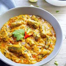 Dahi Bhindi Recipe Okra Simmered In A Spiced Tangy Yogurt Curry Recipe Yogurt Curry Okra Recipes Recipes