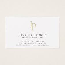 Stunning design & premium printing. Professional Monogram Modern Classy White Business Card Zazzle Com White Business Card White Business Card Minimalist Business Cards Simple