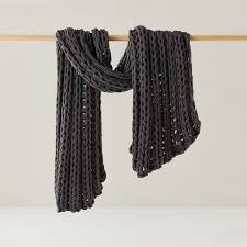 Layer up your knitwear collection and stay snug throughout aw19. Home Republic Newport Coal Chunky Knit Throw Homeware Adairs